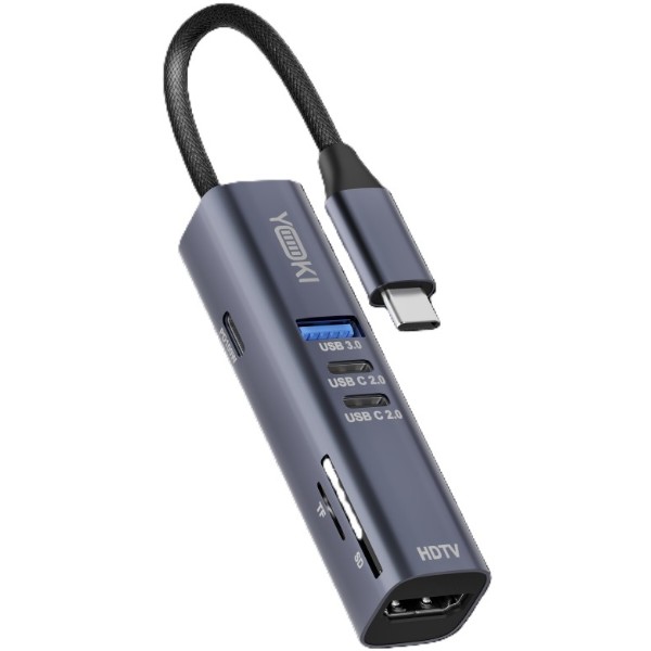 Фото - Хаб USB YOKI Pocket Pro 7in1 Gray (YK-HPP3CACH1)
